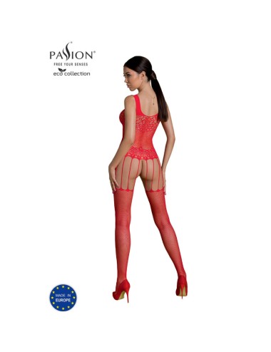 PASSION - COLLEZIONE ECO BODYSTOCKING ECO BS001 ROSSO