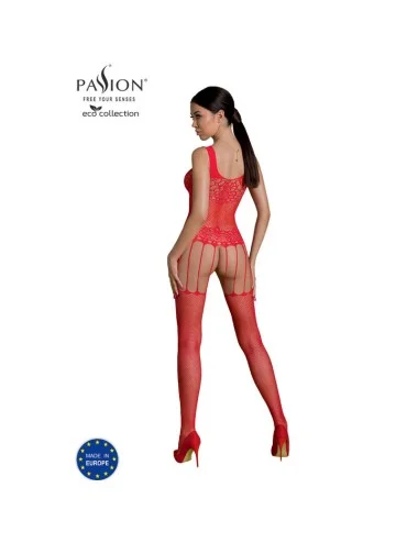 PASSION - COLLEZIONE ECO BODYSTOCKING ECO BS001 ROSSO