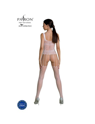 PASSION - COLLEZIONE ECO BODYSTOCKING ECO BS001 BIANCO