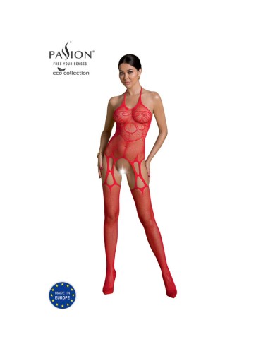 PASSION - COLLEZIONE ECO BODYSTOCKING ECO BS002 ROSSO