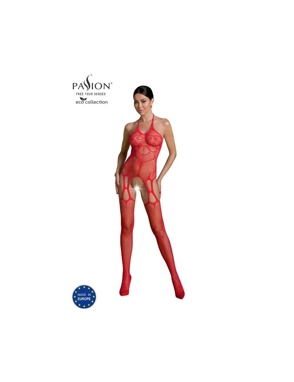PASSION - COLLEZIONE ECO BODYSTOCKING ECO BS002 ROSSO PASSION - COLLEZIONE ECO BODYSTOCKING ECO BS002 ROSSO