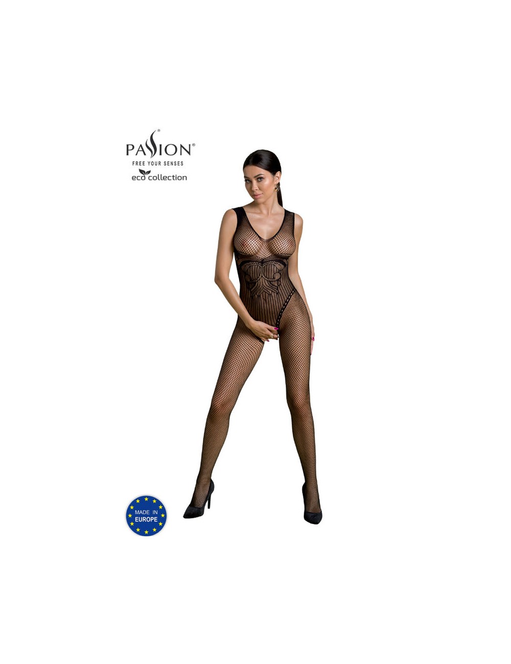 PASSION - COLLEZIONE ECO BODYSTOCKING ECO BS003 NERO