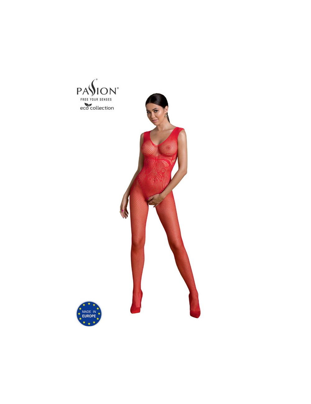 PASSION - COLLEZIONE ECO BODYSTOCKING ECO BS003 ROSSO PASSION - COLLEZIONE ECO BODYSTOCKING ECO BS003 ROSSO
