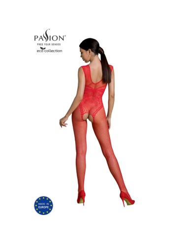 PASSION - COLLEZIONE ECO BODYSTOCKING ECO BS003 ROSSO