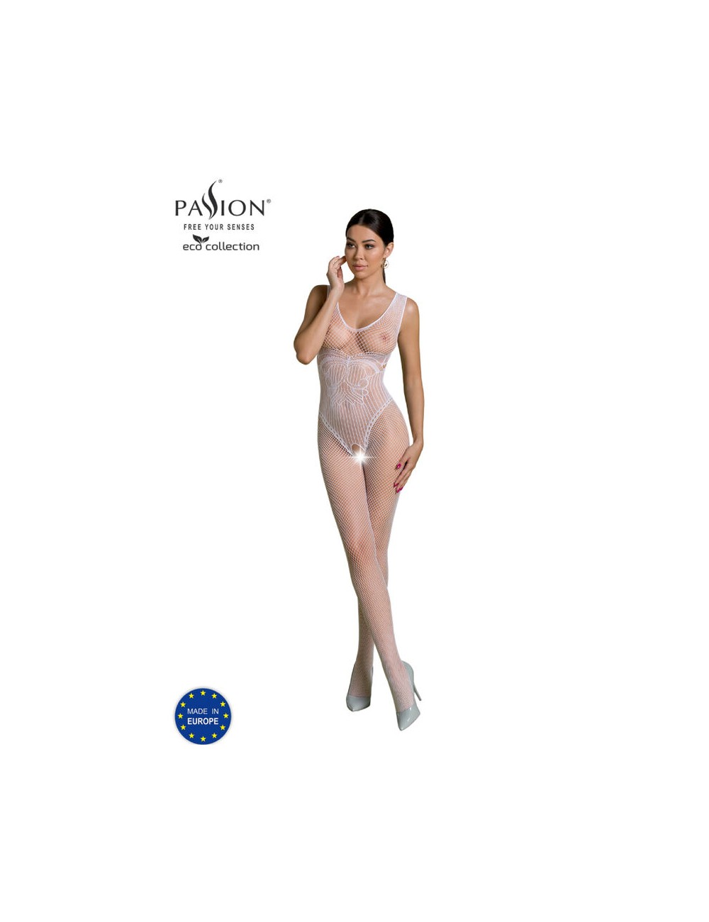 PASSION - COLLEZIONE ECO BODYSTOCKING ECO BS003 BIANCO