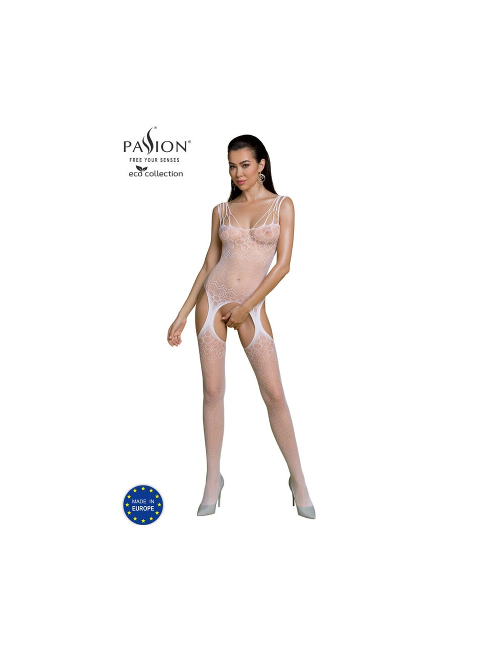 PASSION - COLLEZIONE ECO BODYSTOCKING ECO BS004 BIANCO