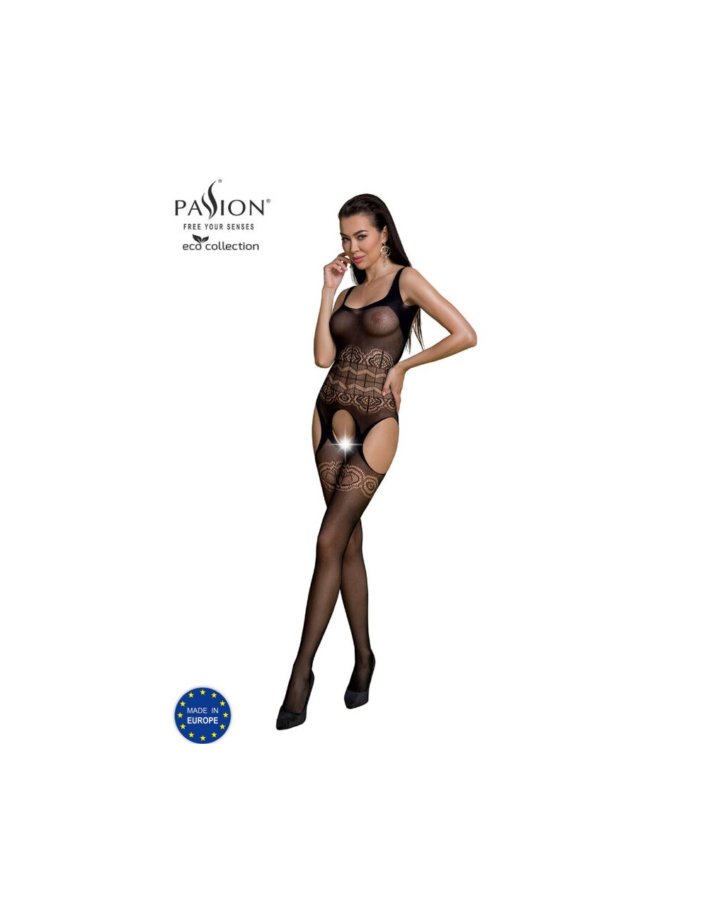 PASSION - COLLEZIONE ECO BODYSTOCKING ECO BS005 NERO PASSION - COLLEZIONE ECO BODYSTOCKING ECO BS005 NERO