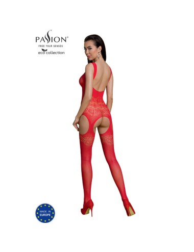 PASSION - COLLEZIONE ECO BODYSTOCKING ECO BS005 ROSSO