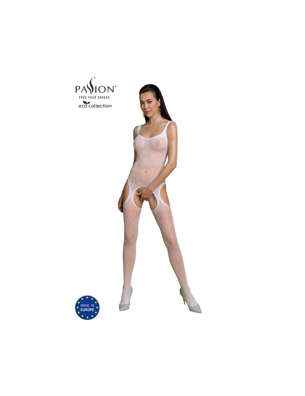 PASSION - COLLEZIONE ECO BODYSTOCKING ECO BS005 BIANCO PASSION - COLLEZIONE ECO BODYSTOCKING ECO BS005 BIANCO