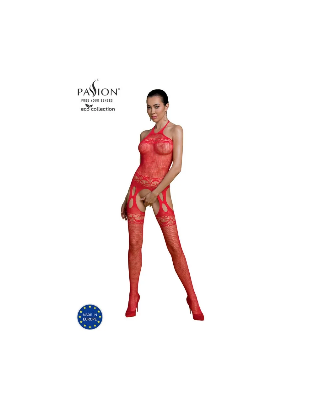 PASSION - COLLEZIONE ECO BODYSTOCKING ECO BS006 ROSSO PASSION - COLLEZIONE ECO BODYSTOCKING ECO BS006 ROSSO
