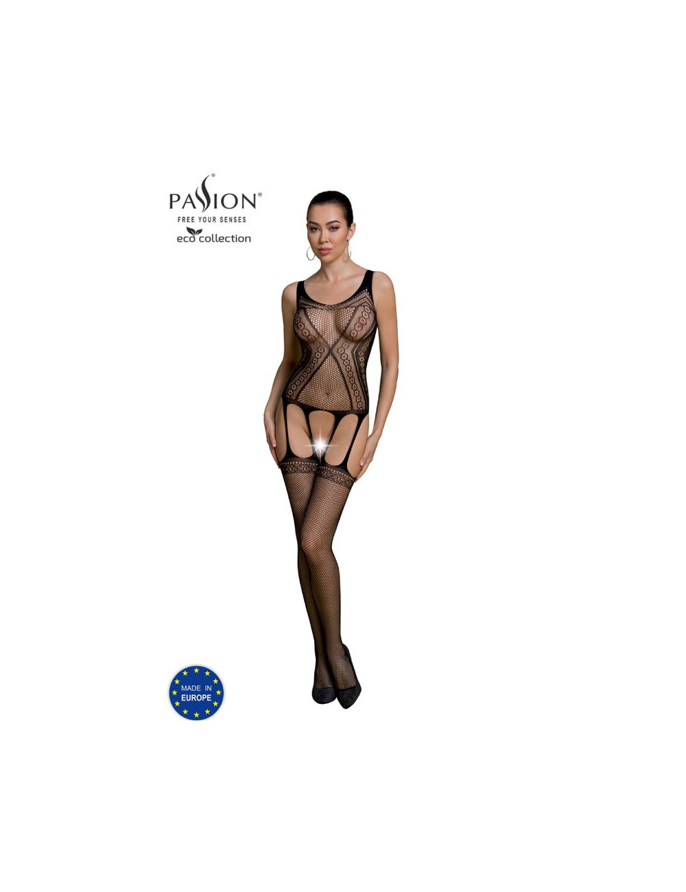 PASSION - COLLEZIONE ECO BODYSTOCKING ECO BS007 NERO PASSION - COLLEZIONE ECO BODYSTOCKING ECO BS007 NERO