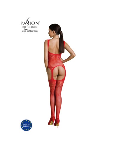 PASSION - COLLEZIONE ECO BODYSTOCKING ECO BS008 ROSSO