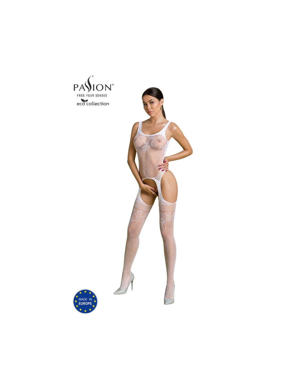 PASSION - COLLEZIONE ECO BODYSTOCKING ECO BS008 BIANCO PASSION - COLLEZIONE ECO BODYSTOCKING ECO BS008 BIANCO