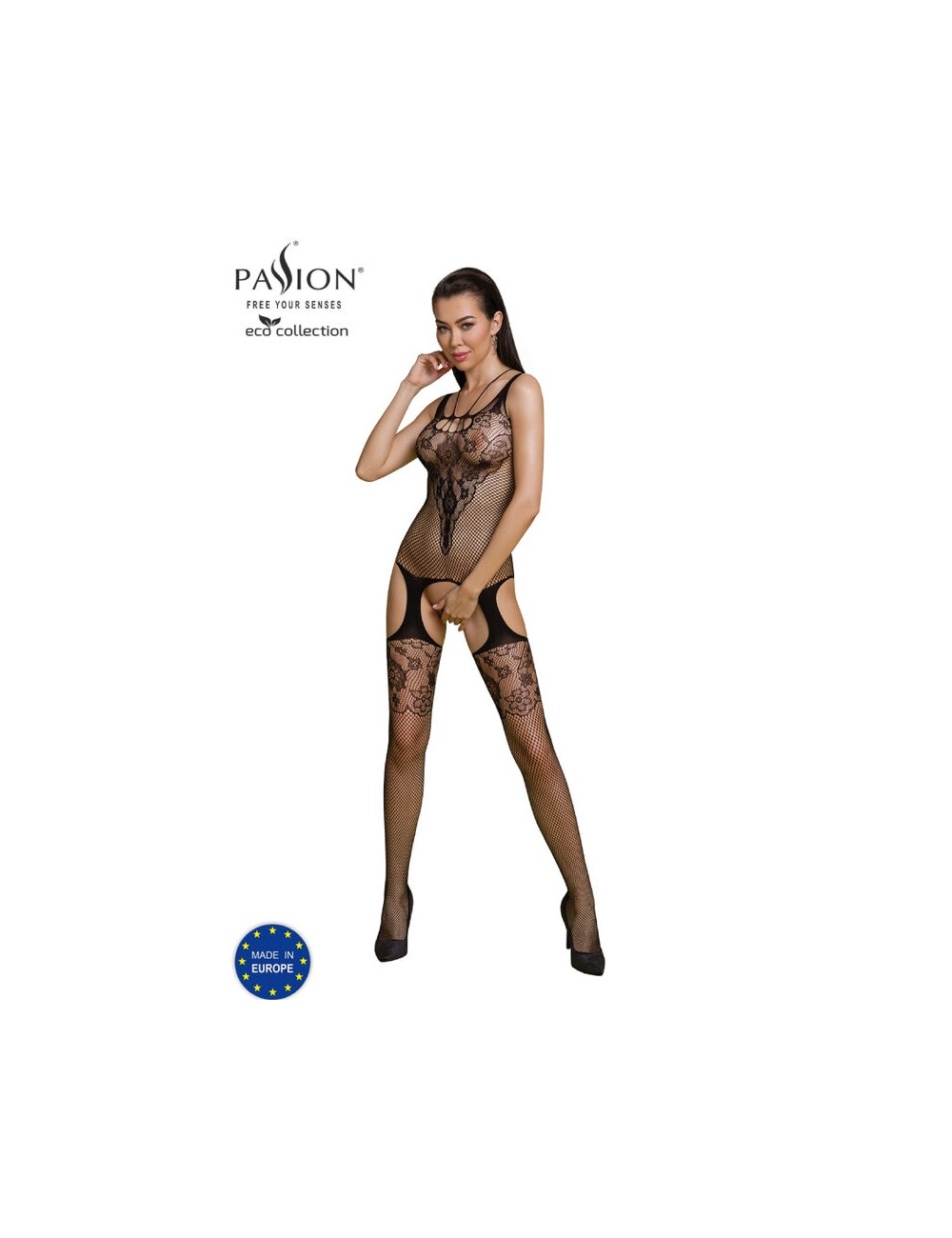 PASSION - COLLEZIONE ECO BODYSTOCKING ECO BS011 NERO
