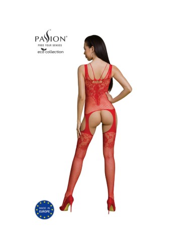 PASSION - COLLEZIONE ECO BODYSTOCKING ECO BS011 ROSSO