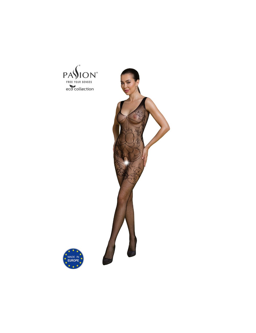 PASSION - COLLEZIONE ECO BODYSTOCKING ECO BS012 NERO PASSION - COLLEZIONE ECO BODYSTOCKING ECO BS012 NERO