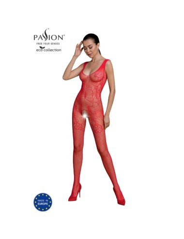 PASSION - COLLEZIONE ECO BODYSTOCKING ECO BS012 ROSSO