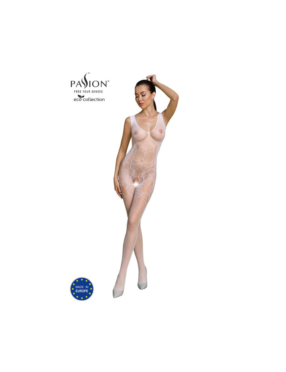 PASSION - COLLEZIONE ECO BODYSTOCKING ECO BS012 BIANCO PASSION - COLLEZIONE ECO BODYSTOCKING ECO BS012 BIANCO