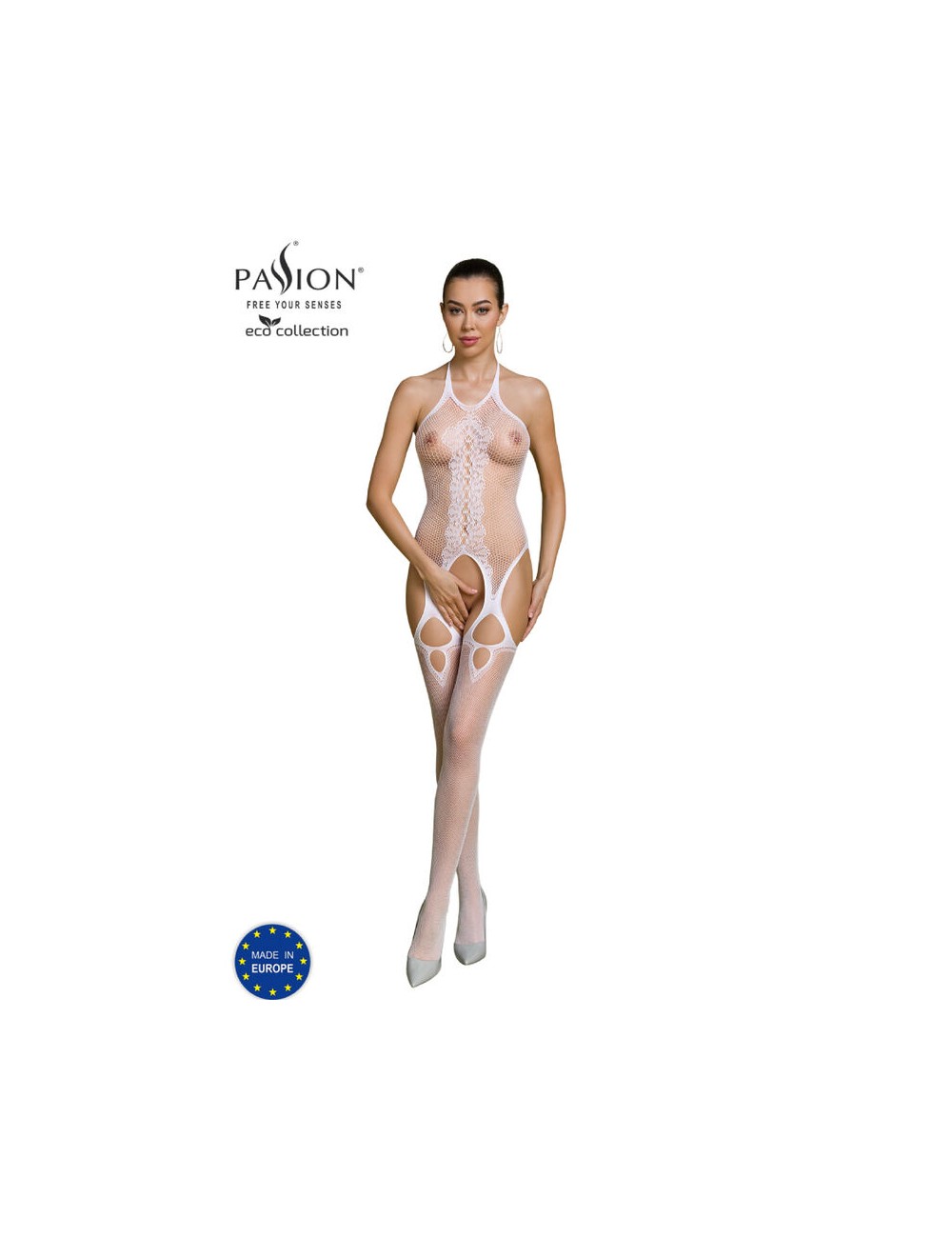 PASSION - COLLEZIONE ECO BODYSTOCKING ECO BS013 BIANCO