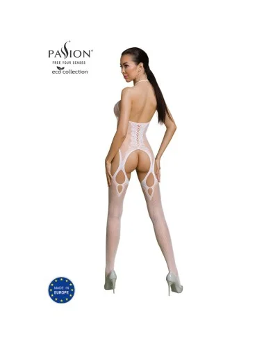 PASSION - COLLEZIONE ECO BODYSTOCKING ECO BS013 BIANCO