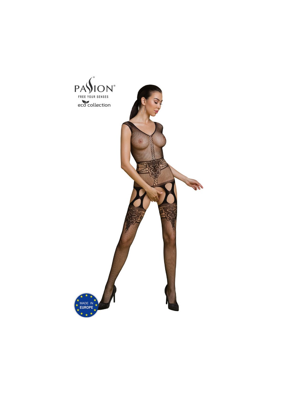 PASSION - COLLEZIONE ECO BODYSTOCKING ECO BS014 NERO PASSION - COLLEZIONE ECO BODYSTOCKING ECO BS014 NERO
