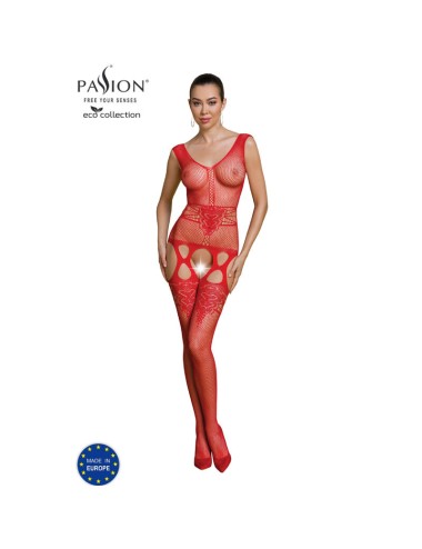 PASSION - COLLEZIONE ECO BODYSTOCKING ECO BS014 ROSSO