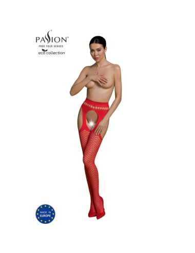 PASSION - COLLEZIONE ECO BODYSTOCKING ECO S002 ROSSO