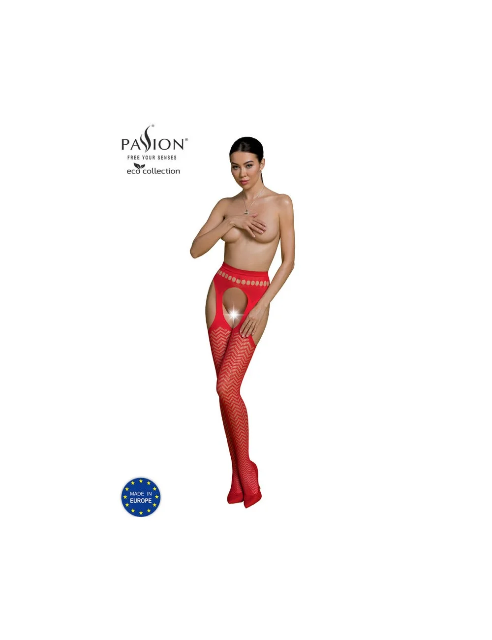 PASSION - COLLEZIONE ECO BODYSTOCKING ECO S002 ROSSO PASSION - COLLEZIONE ECO BODYSTOCKING ECO S002 ROSSO