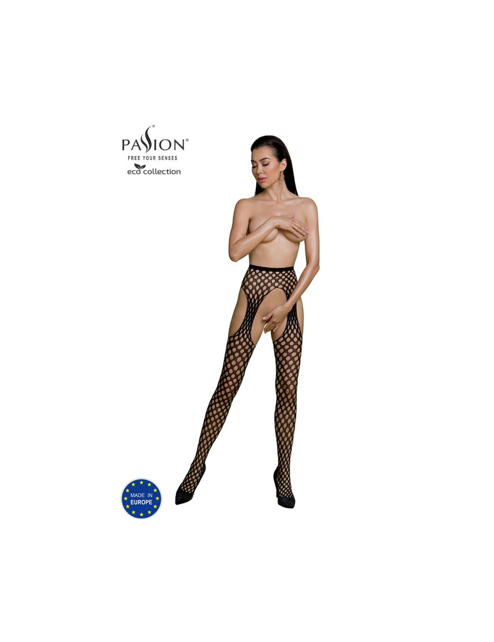 PASSION - COLLEZIONE ECO BODYSTOCKING ECO S003 NERO PASSION - COLLEZIONE ECO BODYSTOCKING ECO S003 NERO