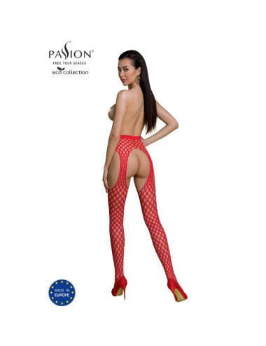 PASSION - COLLEZIONE ECO BODYSTOCKING ECO S003 ROSSO