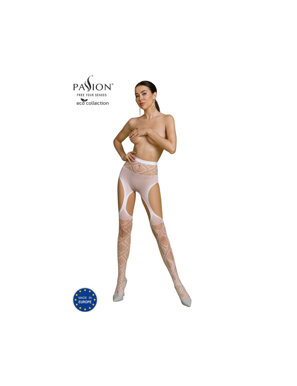 PASSION - COLLEZIONE ECO BODYSTOCKING ECO S005 BIANCO PASSION - COLLEZIONE ECO BODYSTOCKING ECO S005 BIANCO