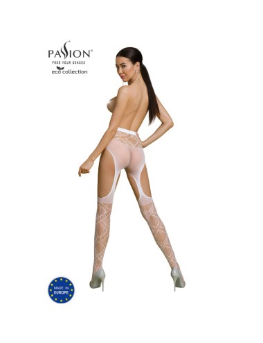 PASSION - COLLEZIONE ECO BODYSTOCKING ECO S005 BIANCO