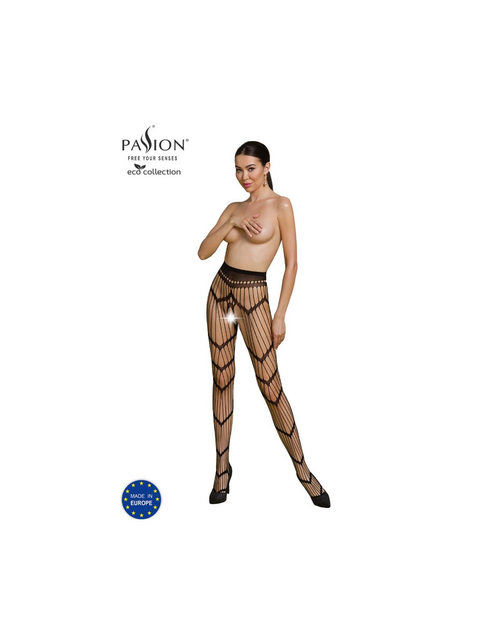 PASSION - COLLEZIONE ECO BODYSTOCKING ECO S006 NERO PASSION - COLLEZIONE ECO BODYSTOCKING ECO S006 NERO