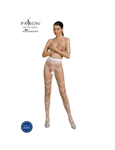 PASSION - COLLEZIONE ECO BODYSTOCKING ECO S006 BIANCO