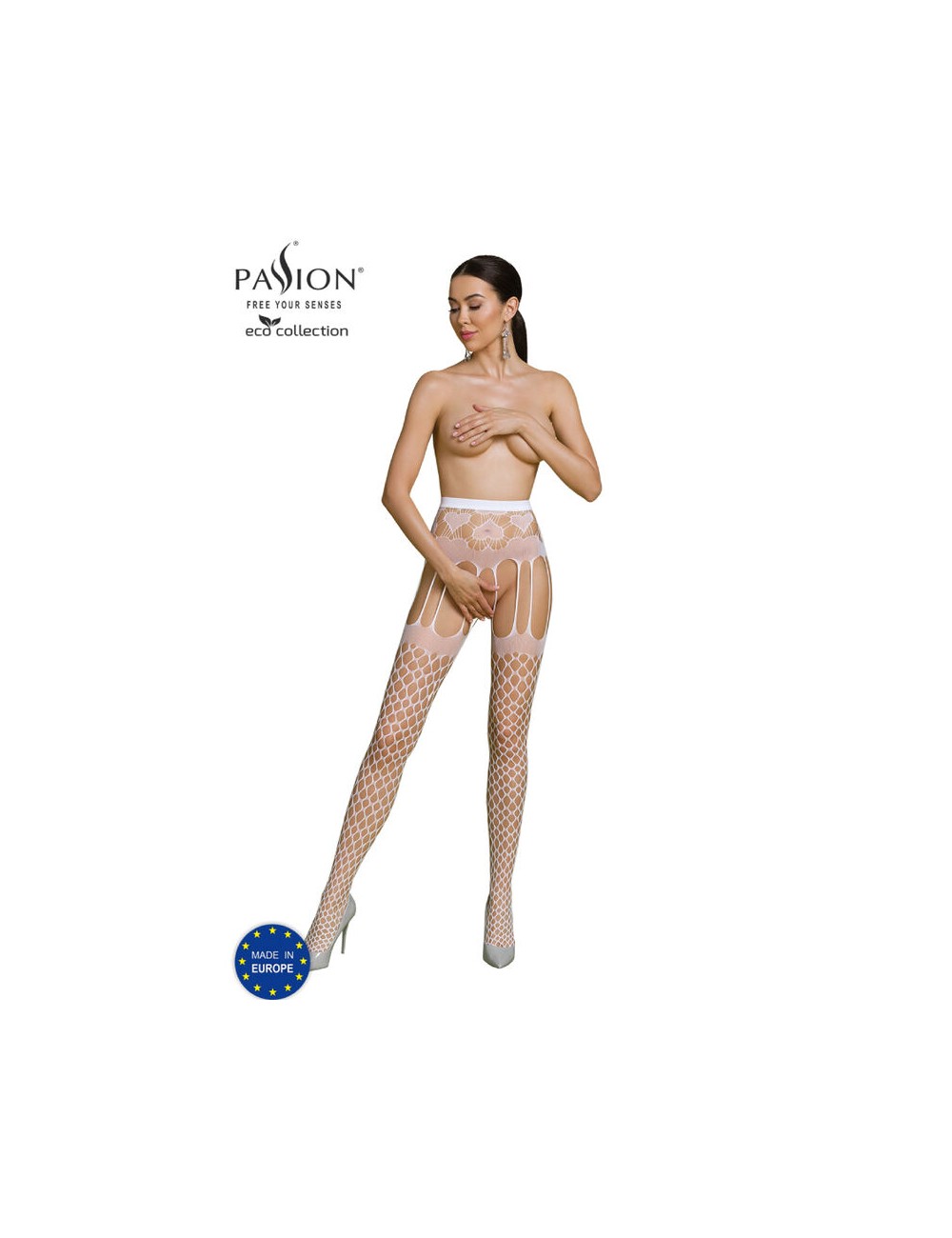 PASSION - COLLEZIONE ECO BODYSTOCKING ECO S009 BIANCO PASSION - COLLEZIONE ECO BODYSTOCKING ECO S009 BIANCO