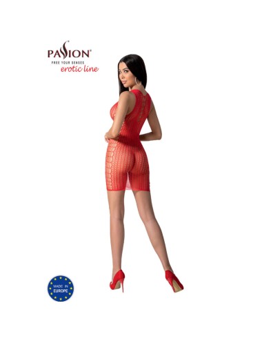 PASSION - BS097 BODYSTOCK ROSSO TAGLIA UNICA
