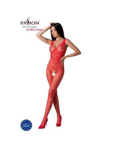 PASSION - BS098 BODYSTOCK ROSSO TAGLIA UNICA