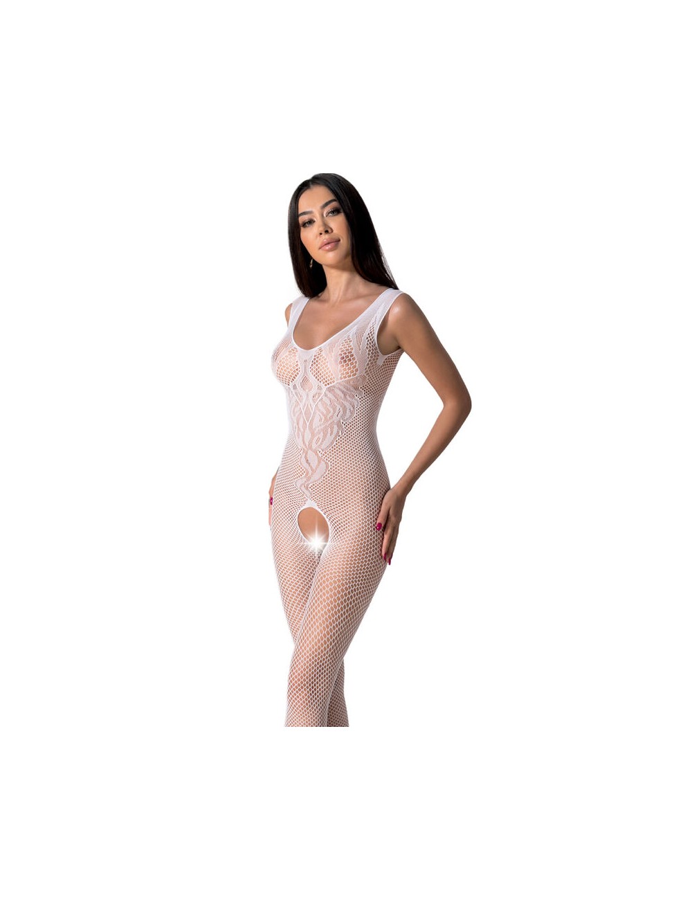 PASSION - BS098 BODYSTOCKING BIANCO TAGLIA UNICA