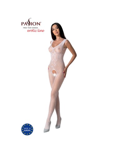 PASSION - BS098 BODYSTOCKING BIANCO TAGLIA UNICA