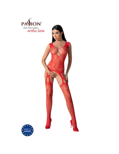 PASSION - BS099 BODYSTOCK ROSSO TAGLIA UNICA