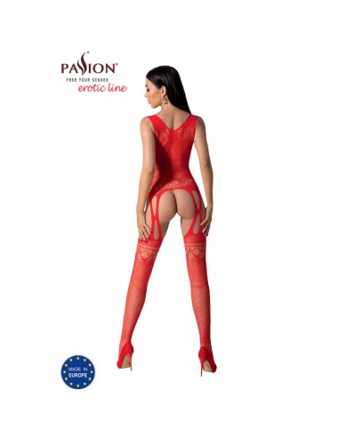 PASSION - BS099 BODYSTOCK ROSSO TAGLIA UNICA