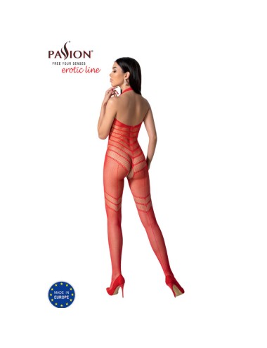 PASSION - BODYSTOCKING BS100 ROSSO TAGLIA UNICA