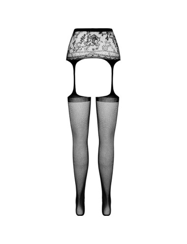 PASSION - S028 COLLANT NERO CON GIARRETTIERA TAGLIA UNICA