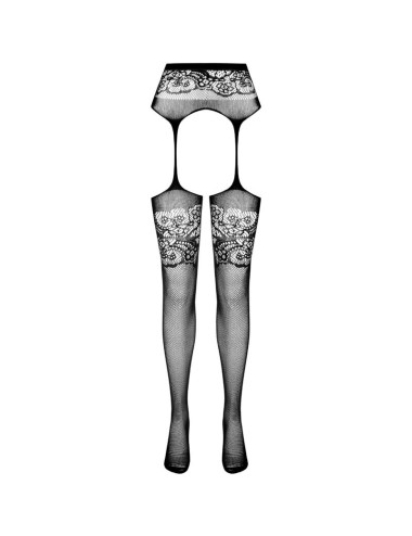 PASSION - S029 COLLANT NERO CON GIARRETTIERA TAGLIA UNICA