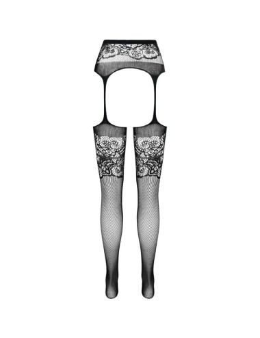 PASSION - S029 COLLANT NERO CON GIARRETTIERA TAGLIA UNICA