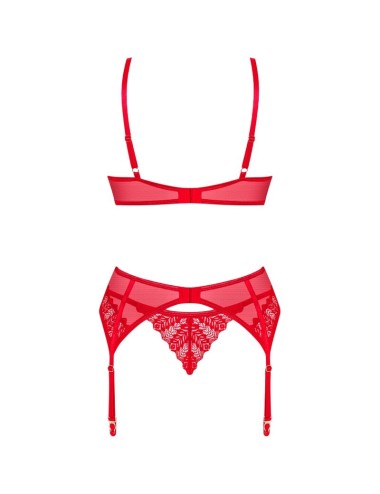 OBSESSIVE - INGRIDIA SET TRE PEZZI ROSSO XS/S