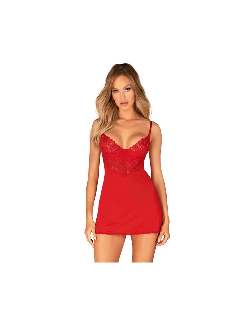 OBSESSIVE - INGRIDIA CHEMISE & TANGA ROSSO XS/S OBSESSIVE - INGRIDIA CHEMISE & TANGA ROSSO XS/S