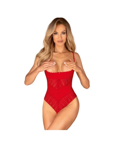 OBSESSIVE - INGRIDIA CROTCHLESS ROSSO M/L