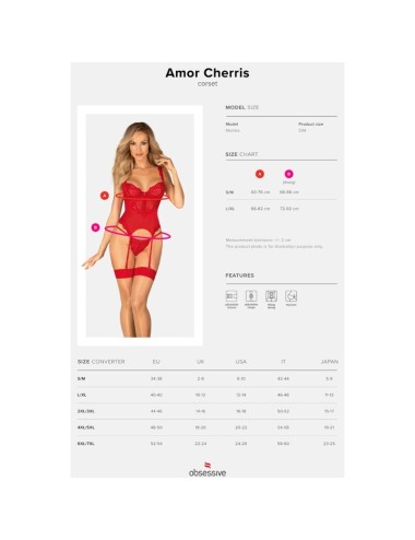 OBSESSIVE - CORSETTO AMOR CHERRIS E TANGA S/M