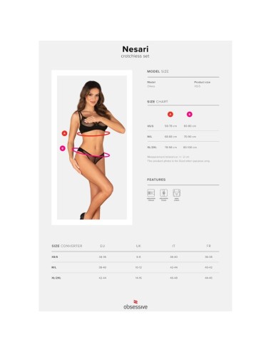OBSESSIVE - NESARI SET DUE PEZZI CROTCHLESS M/L